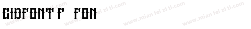 CIDFont F1fon字体转换